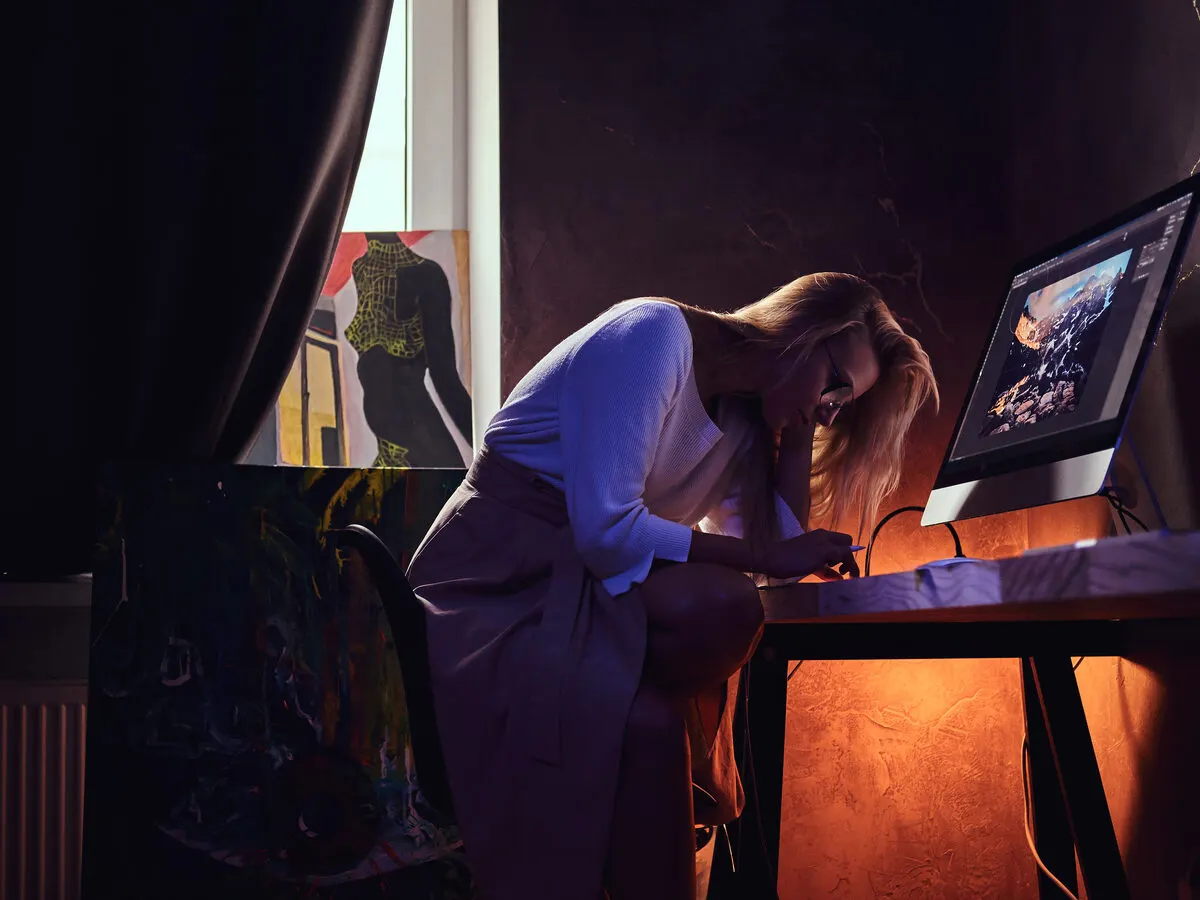 Creative professional working at a desk